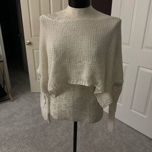 Chic Off-the-Shoulder Cream Sweater